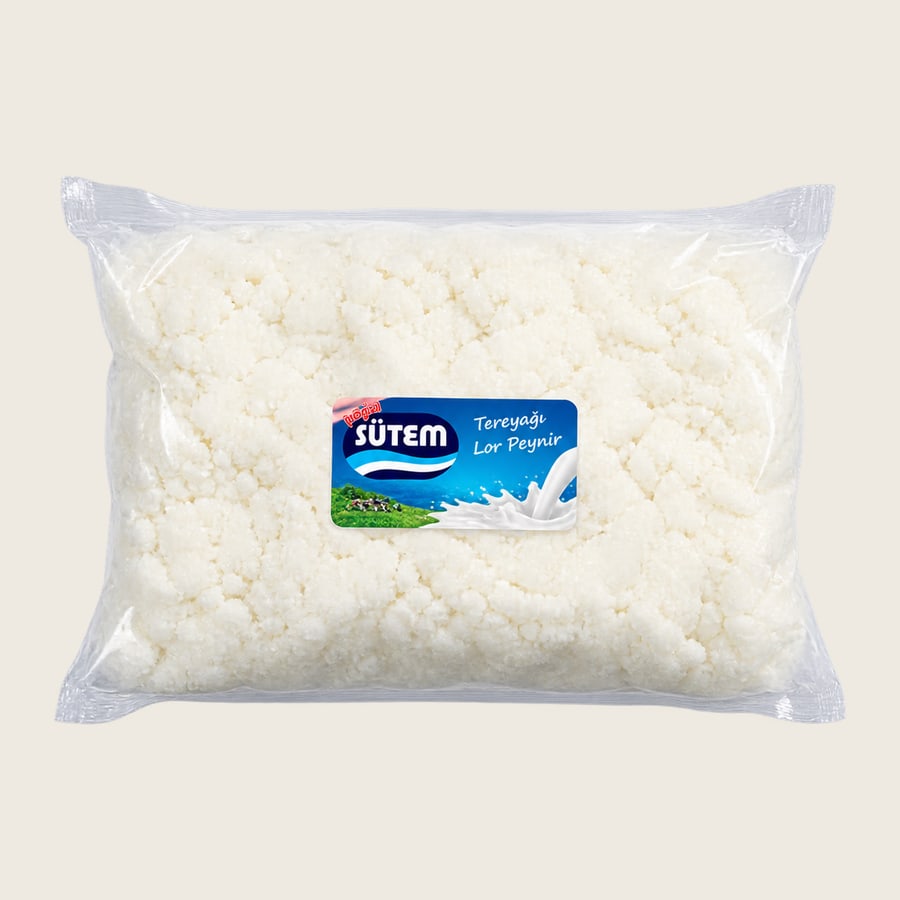 SÜTEM lor peyniri, şeffaf poşet ambalaj