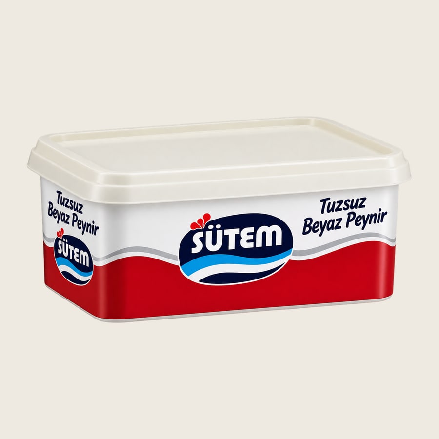 SÜTEM tuzsuz beyaz peynir, 5 kilogramlık kırmızı kutu